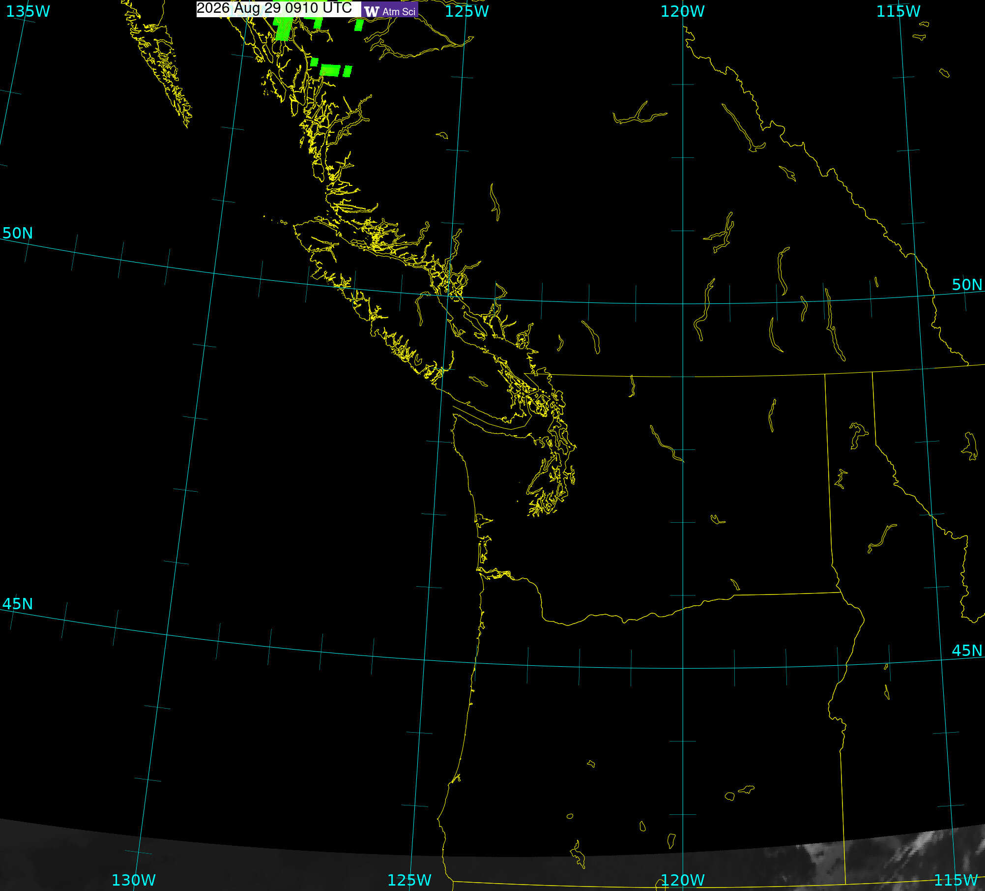 Northwest Satellite image from 29 Aug 2026 at 02:10 AM