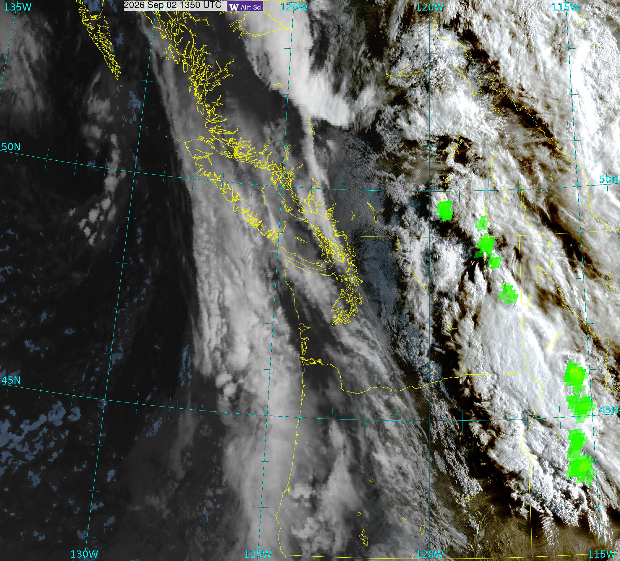 Northwest Satellite image from 2 Sep 2026 at 06:50 AM