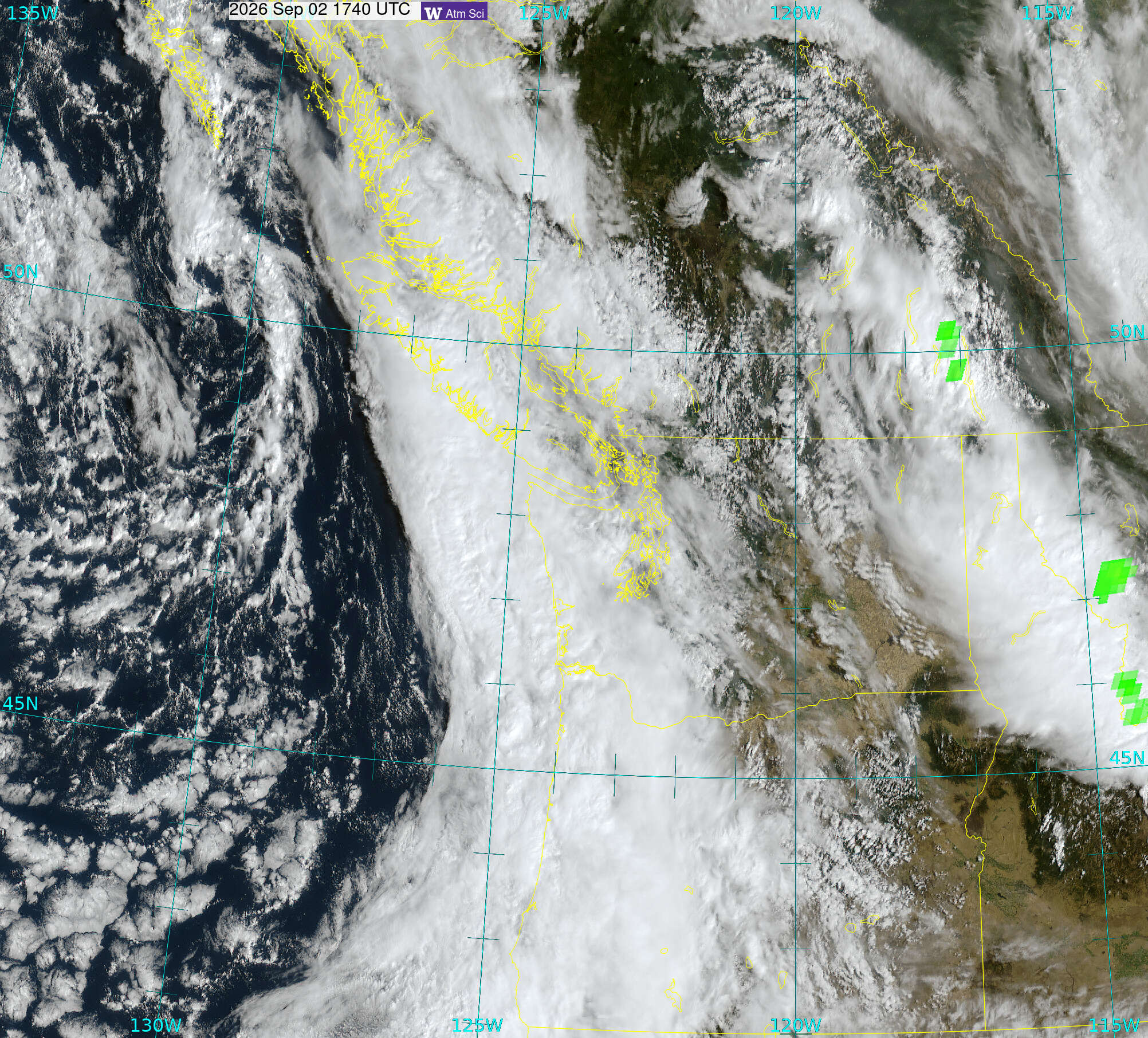 Northwest Satellite image from 2 Sep 2026 at 10:40 AM