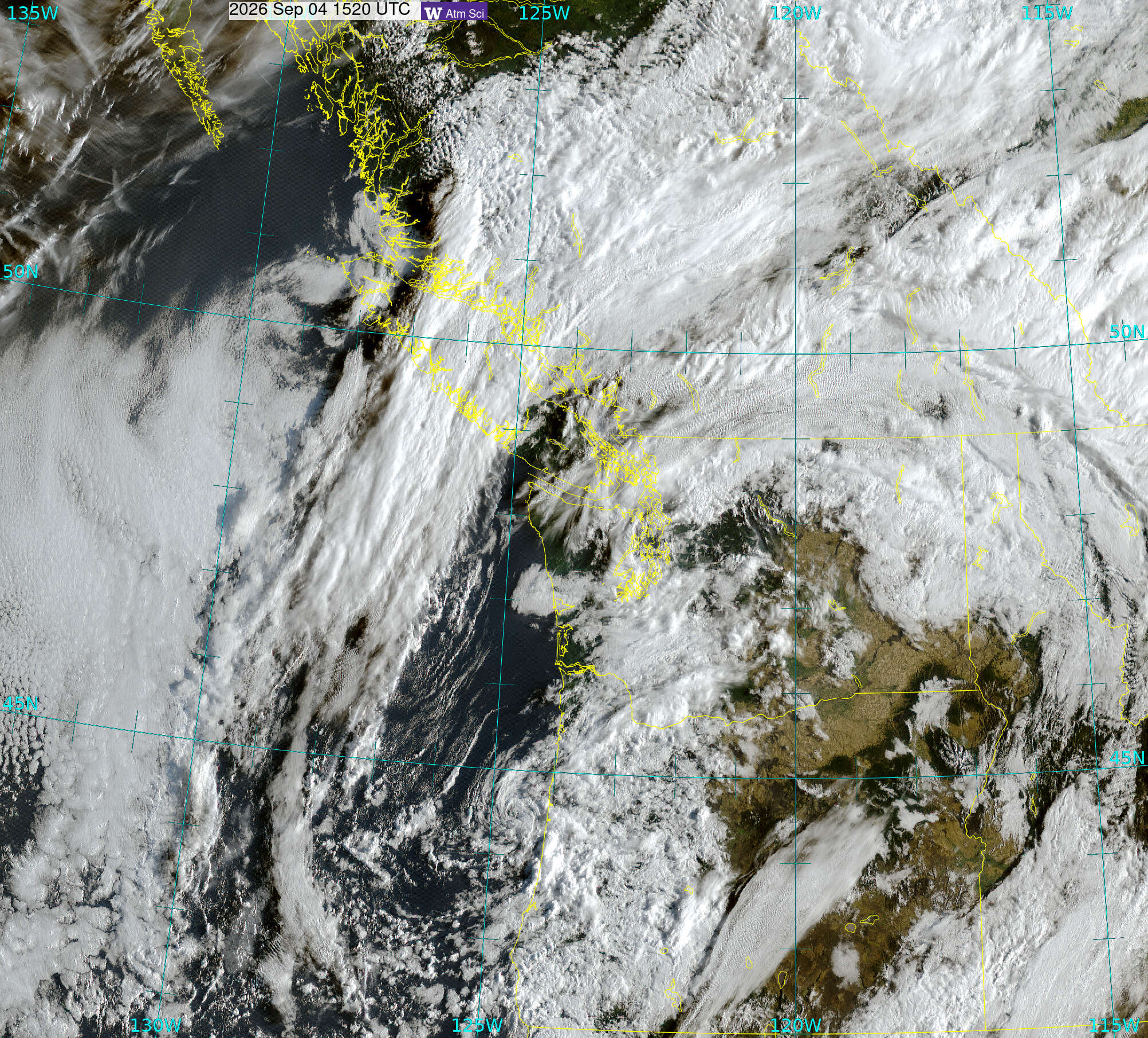 Northwest Satellite image from 4 Sep 2026 at 08:20 AM