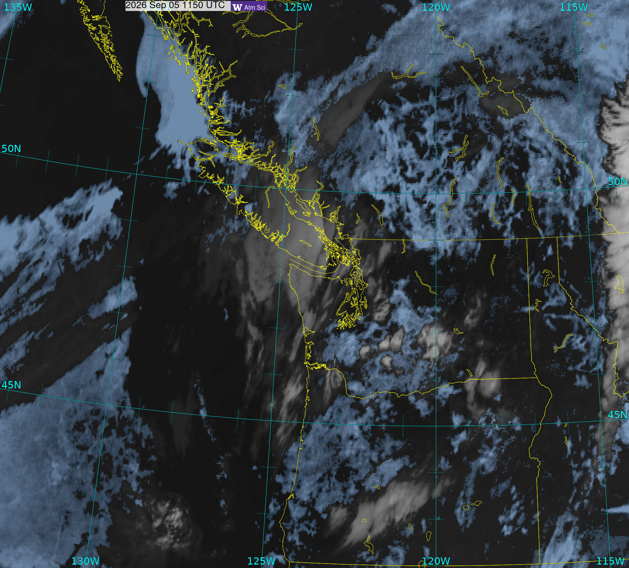 Northwest Satellite image from 5 Sep 2026 at 04:50 AM