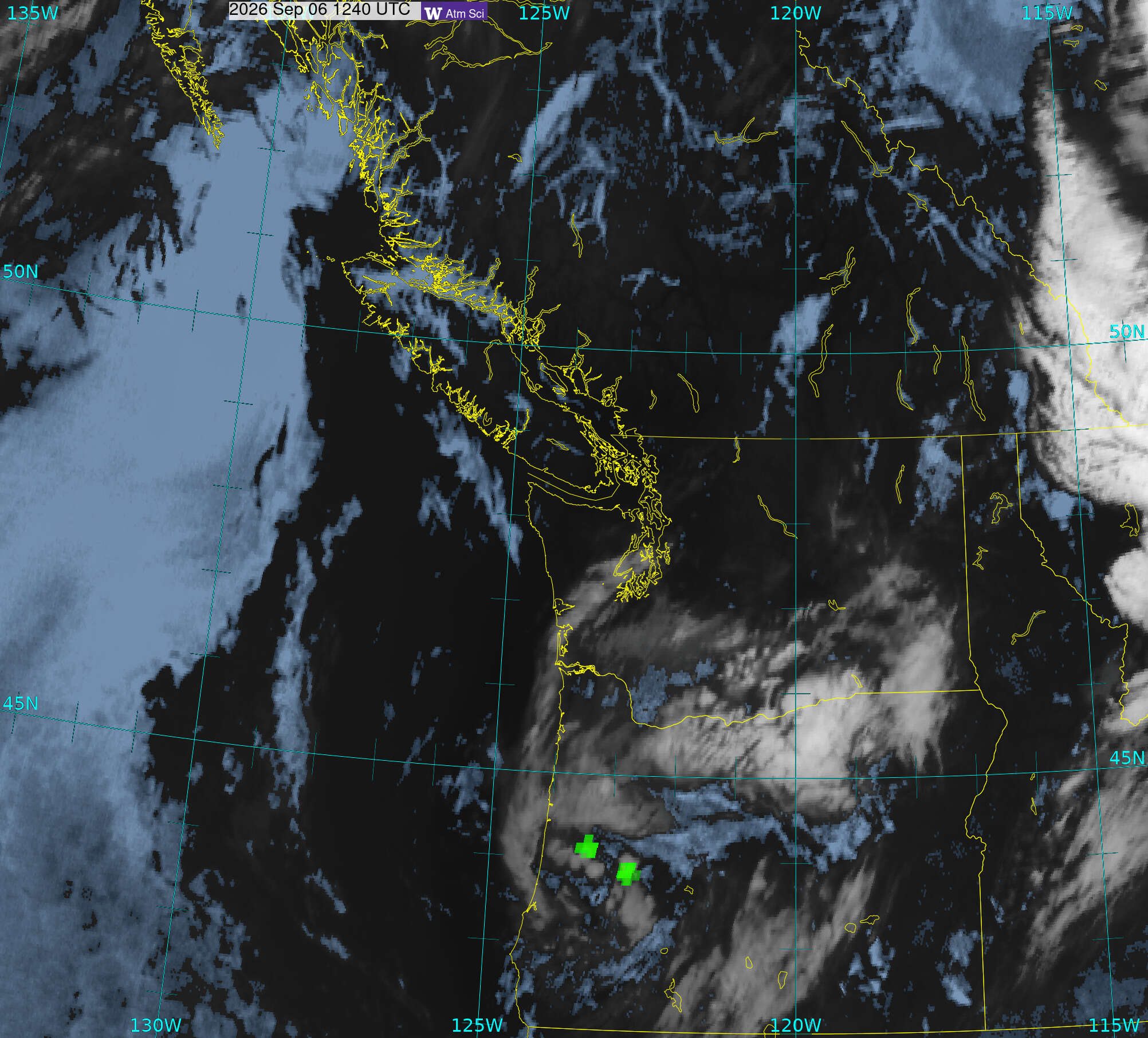 Northwest Satellite image from 6 Sep 2026 at 05:40 AM