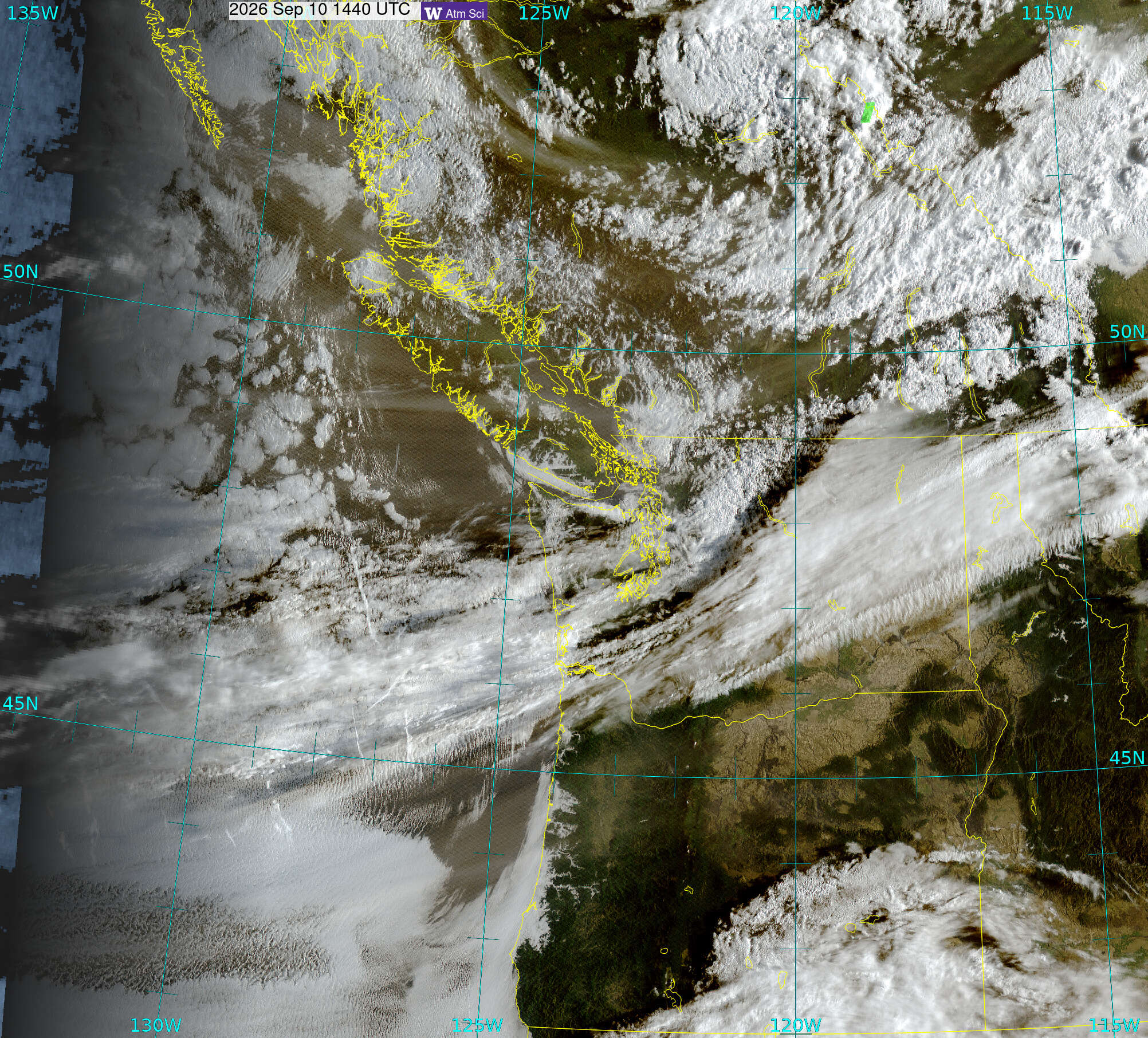 Northwest Satellite image from 10 Sep 2026 at 07:40 AM