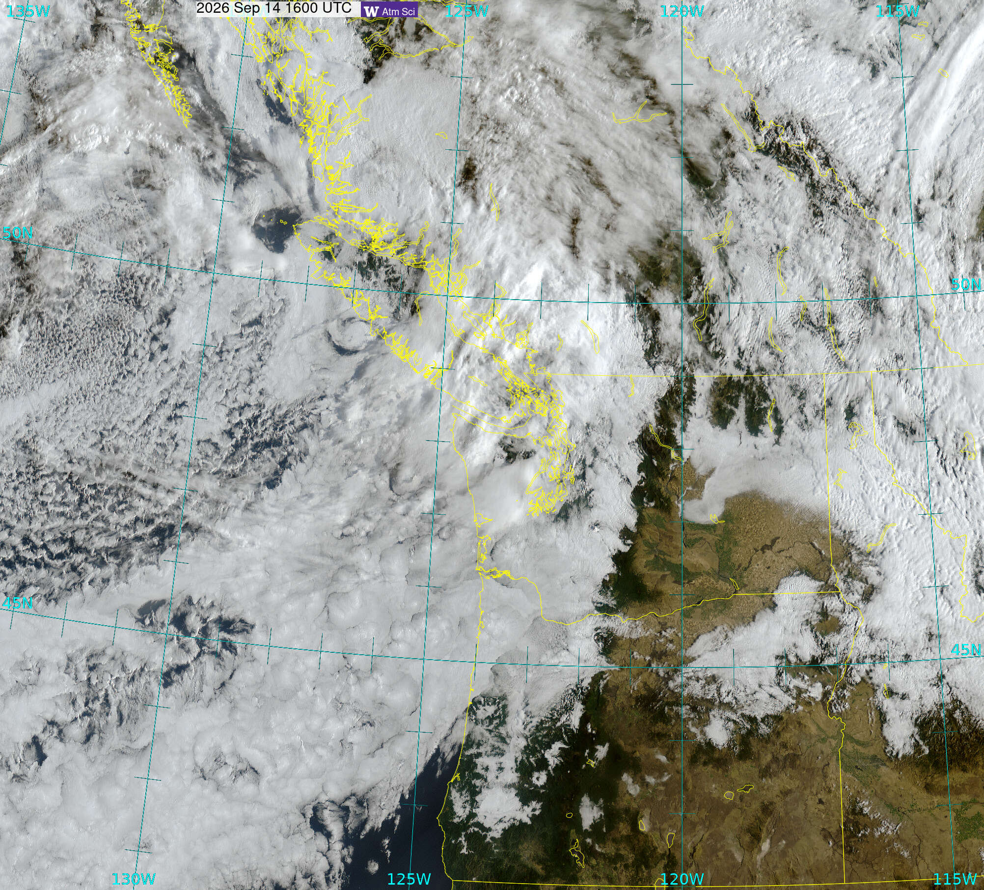 Northwest Satellite image from 14 Sep 2026 at 09:00 AM