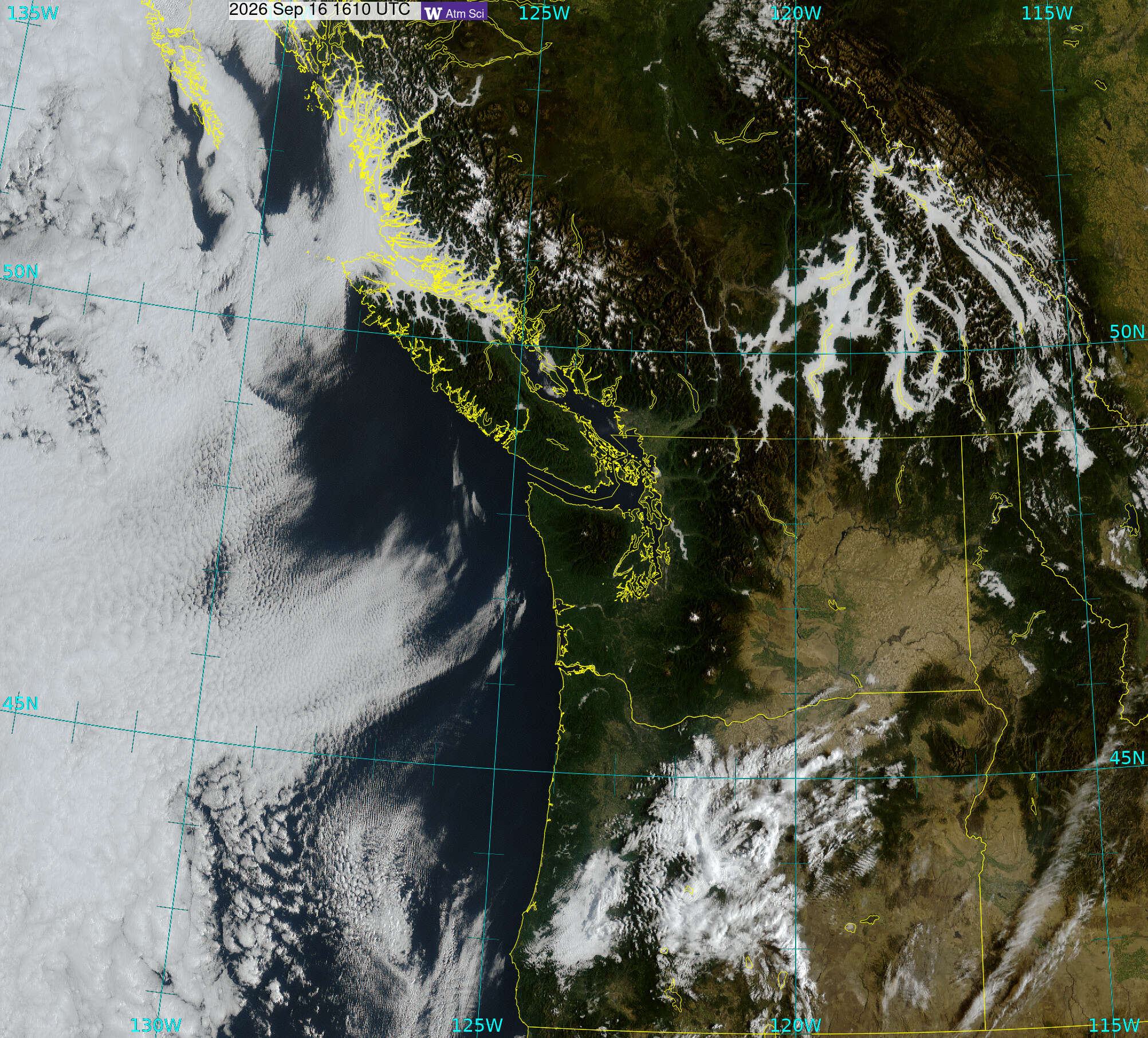 Northwest Satellite image from 16 Sep 2026 at 09:10 AM