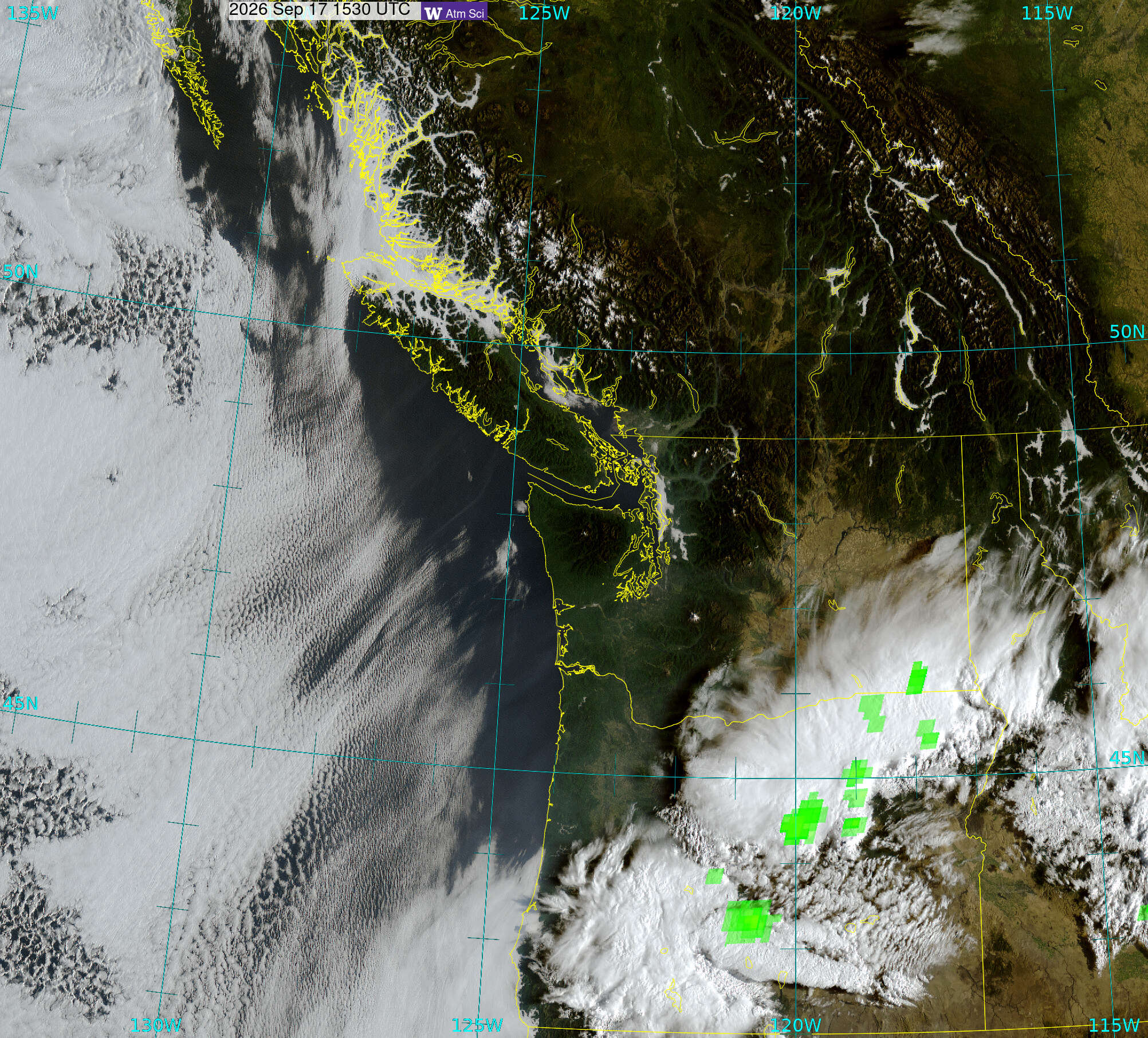 Northwest Satellite image from 17 Sep 2026 at 08:30 AM