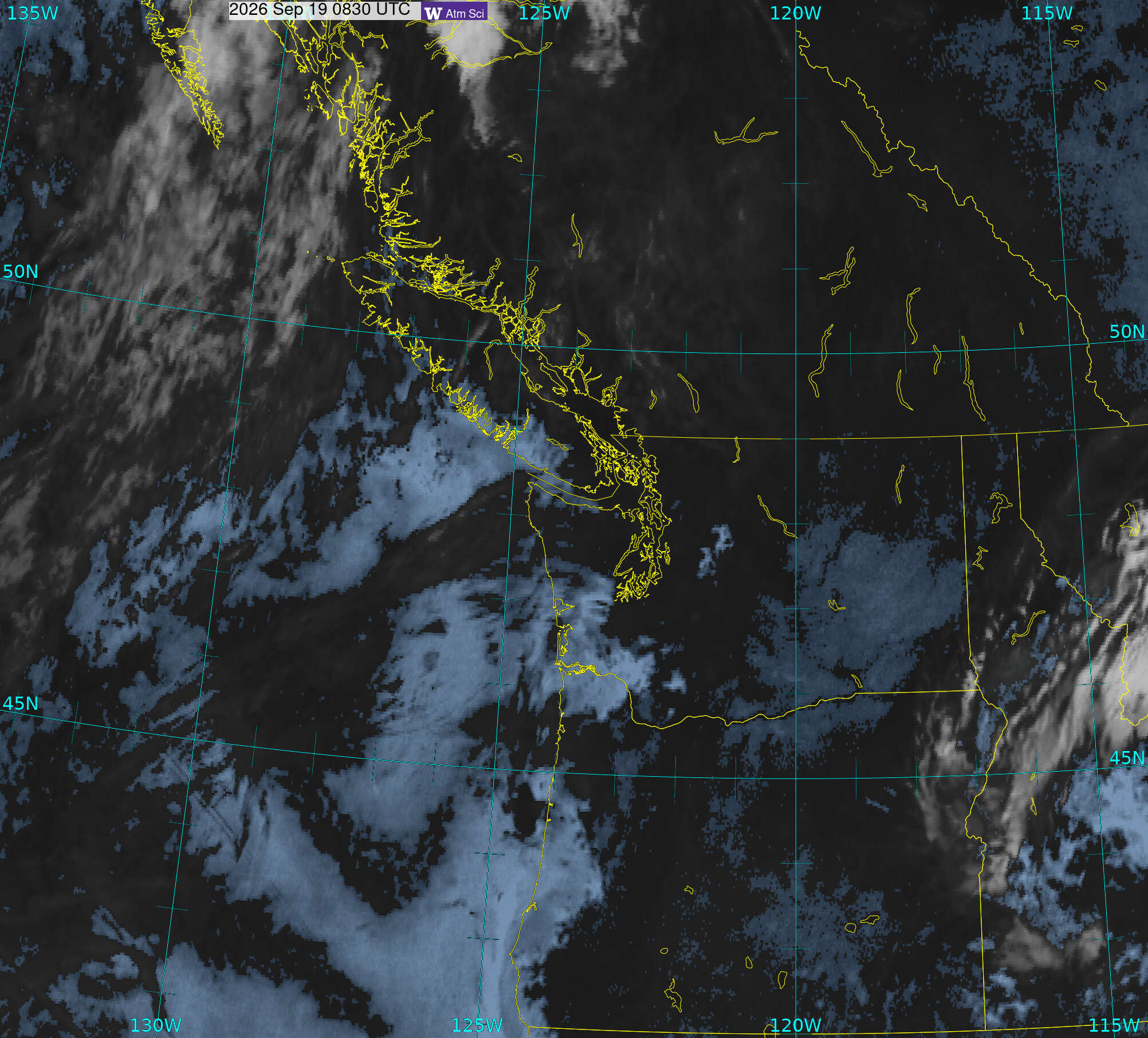 Northwest Satellite image from 19 Sep 2026 at 01:30 AM