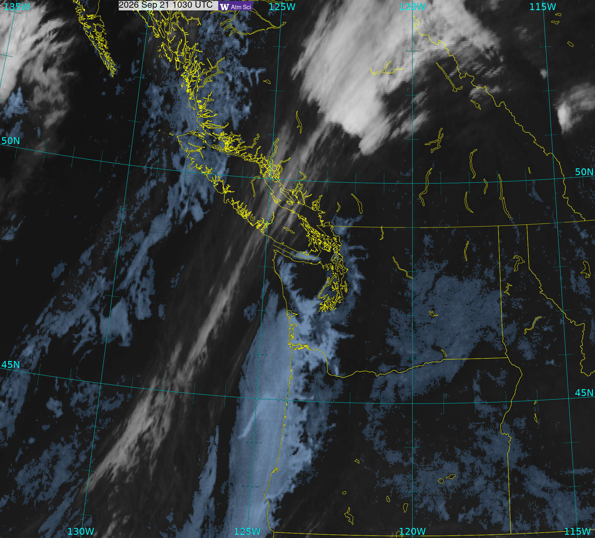 Northwest Satellite image from 21 Sep 2026 at 03:30 AM