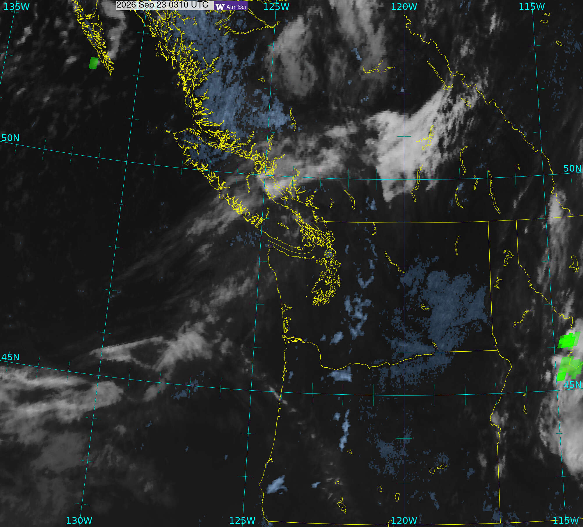 Northwest Satellite image from 22 Sep 2026 at 20:10 PM