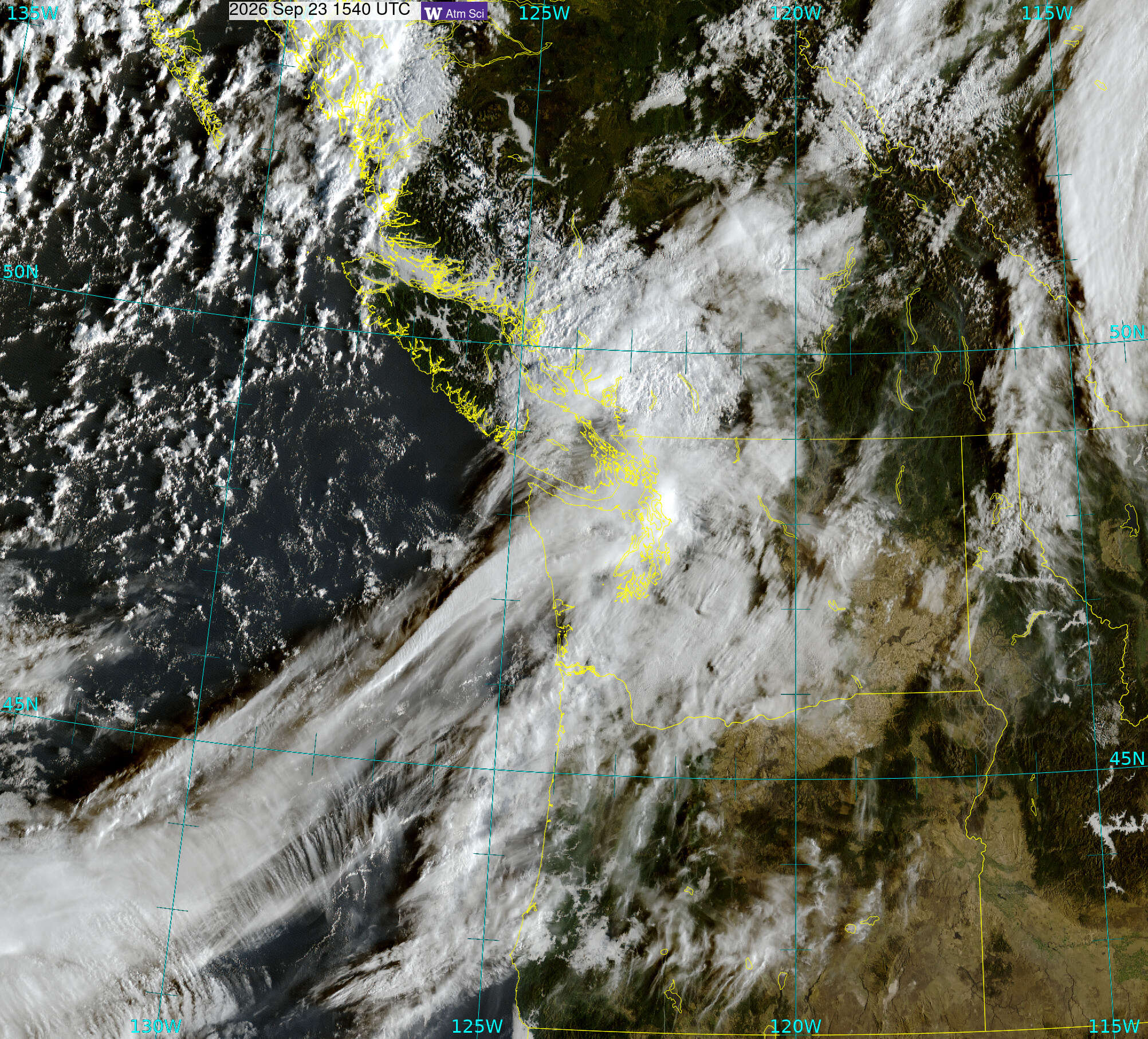 Northwest Satellite image from 23 Sep 2026 at 08:40 AM