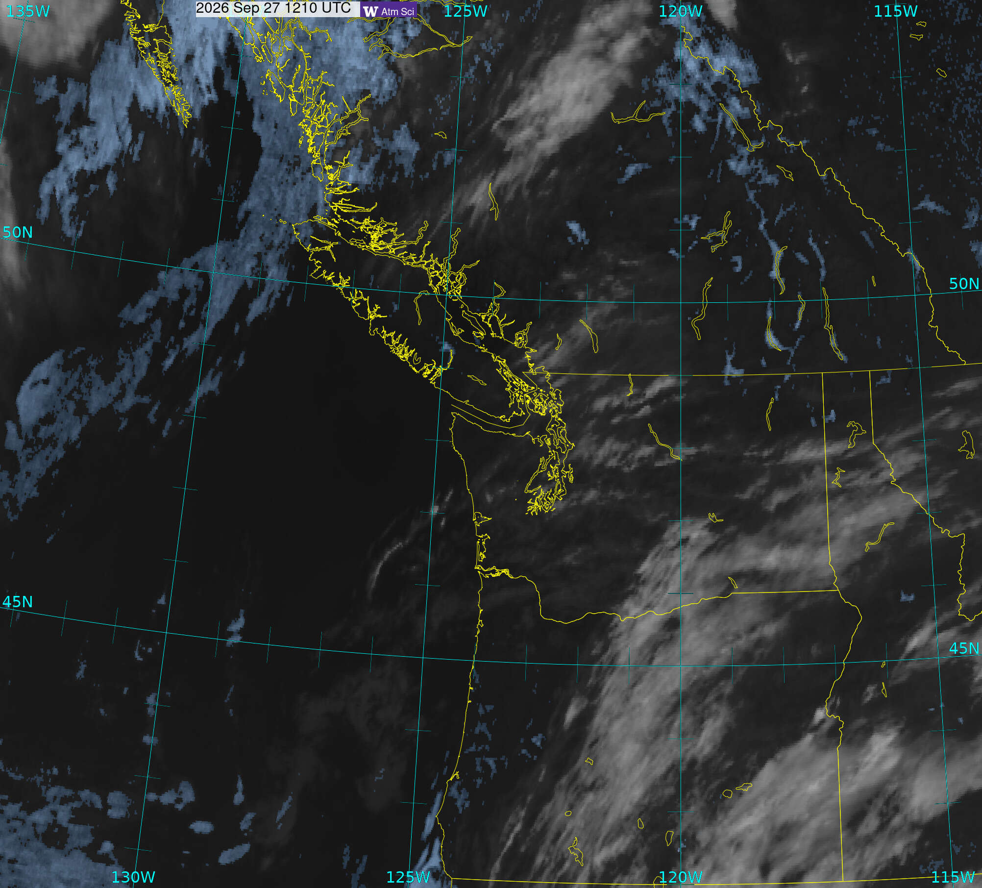 Northwest Satellite image from 27 Sep 2026 at 05:10 AM