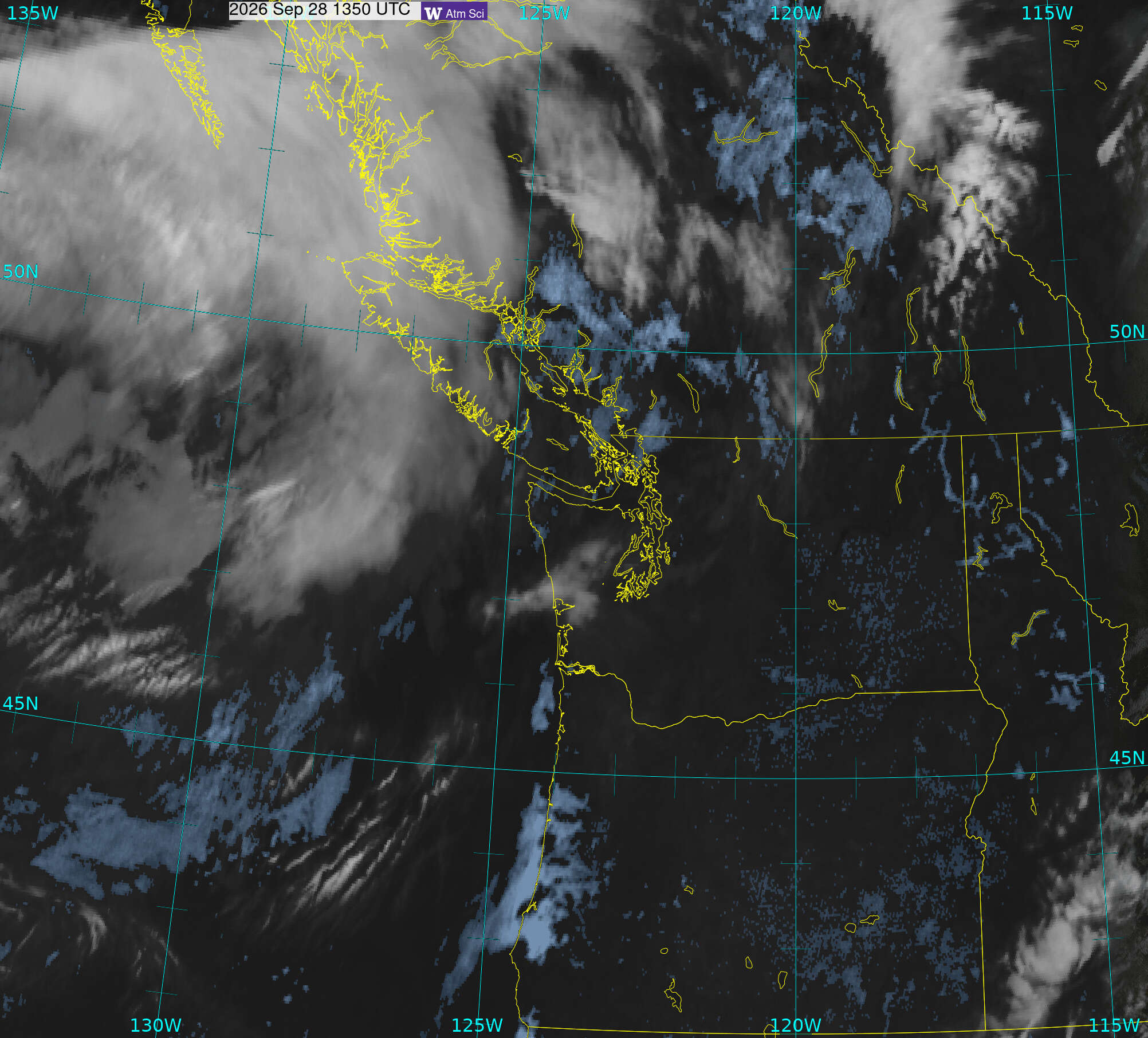 Northwest Satellite image from 28 Sep 2026 at 06:50 AM