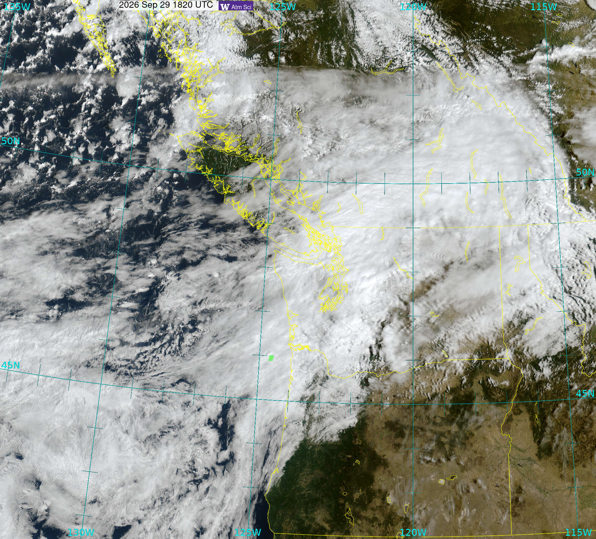 Northwest Satellite image from 29 Sep 2026 at 11:20 AM