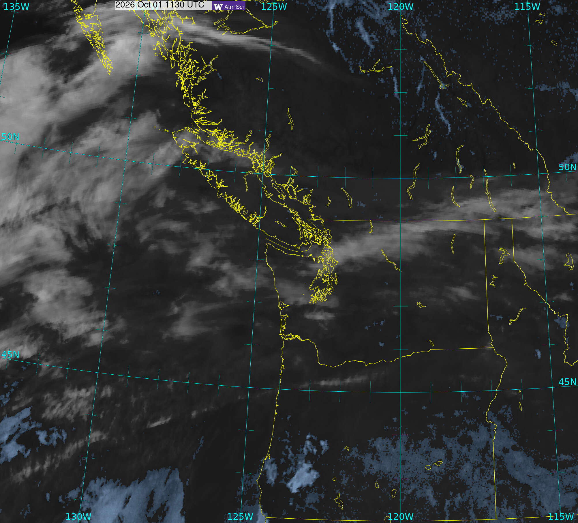 Northwest Satellite image from 1 Oct 2026 at 04:30 AM