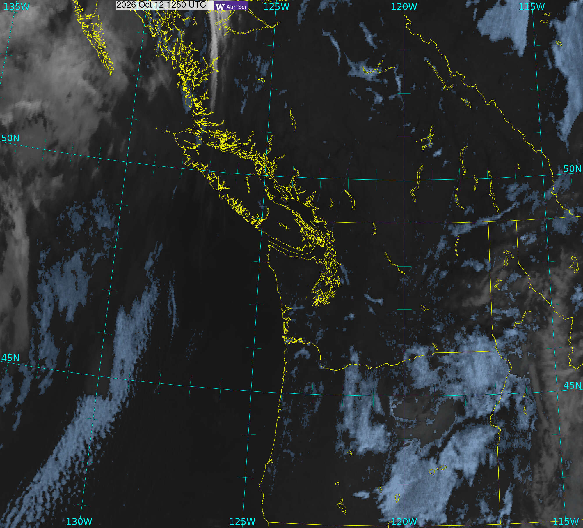 Northwest Satellite image from 12 Oct 2026 at 05:50 AM