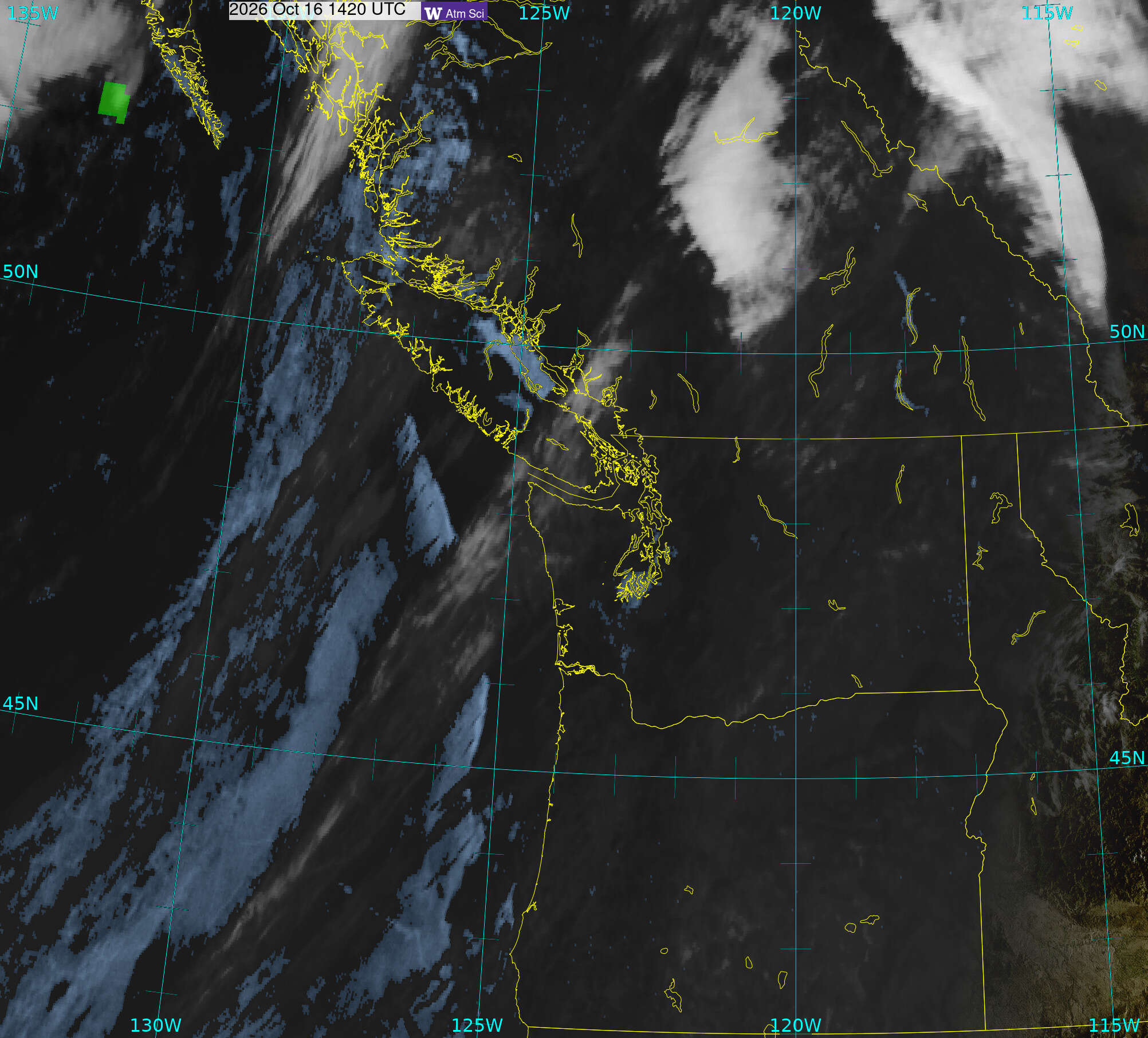 Northwest Satellite image from 16 Oct 2026 at 07:20 AM