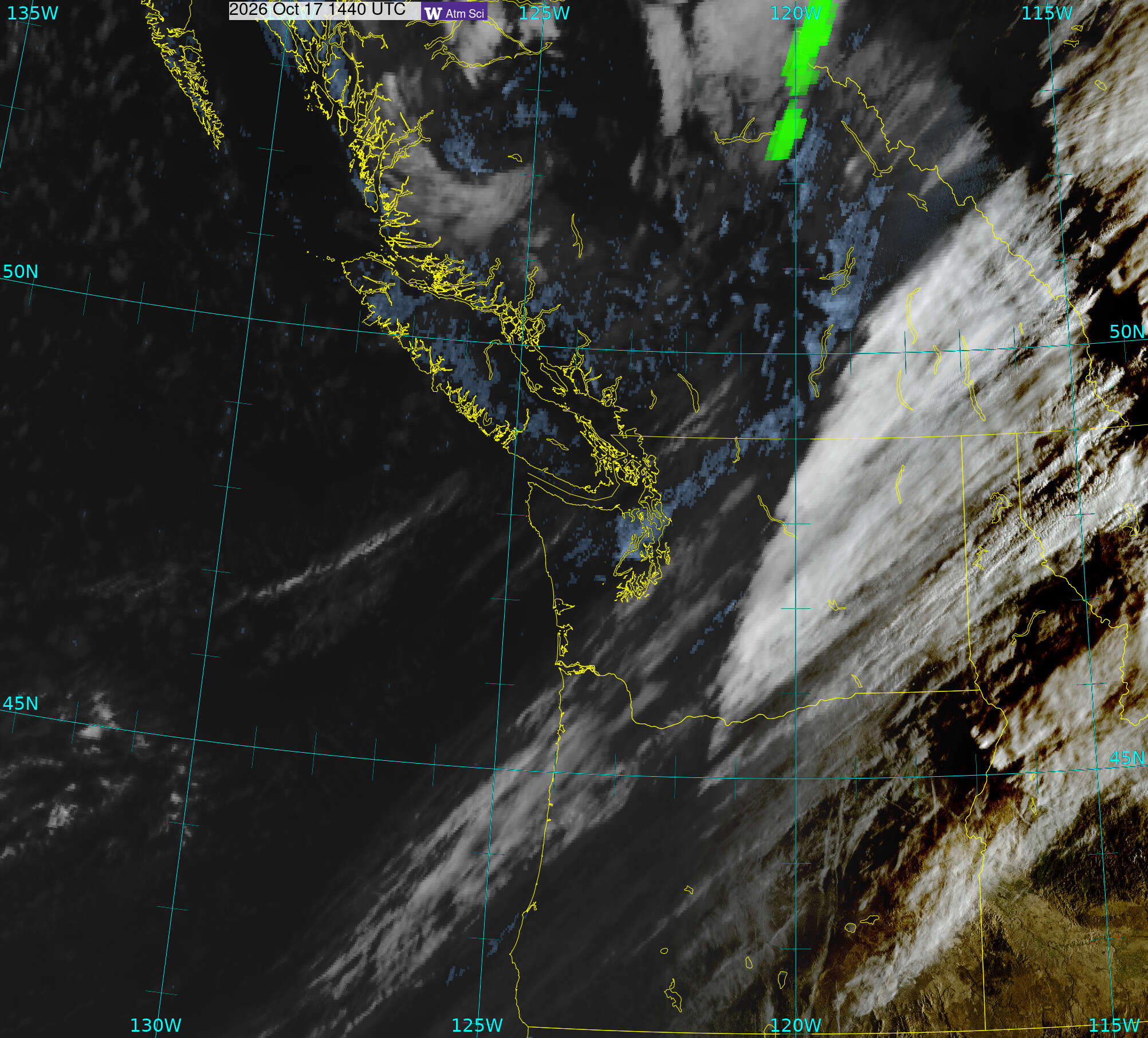 Northwest Satellite image from 17 Oct 2026 at 07:40 AM