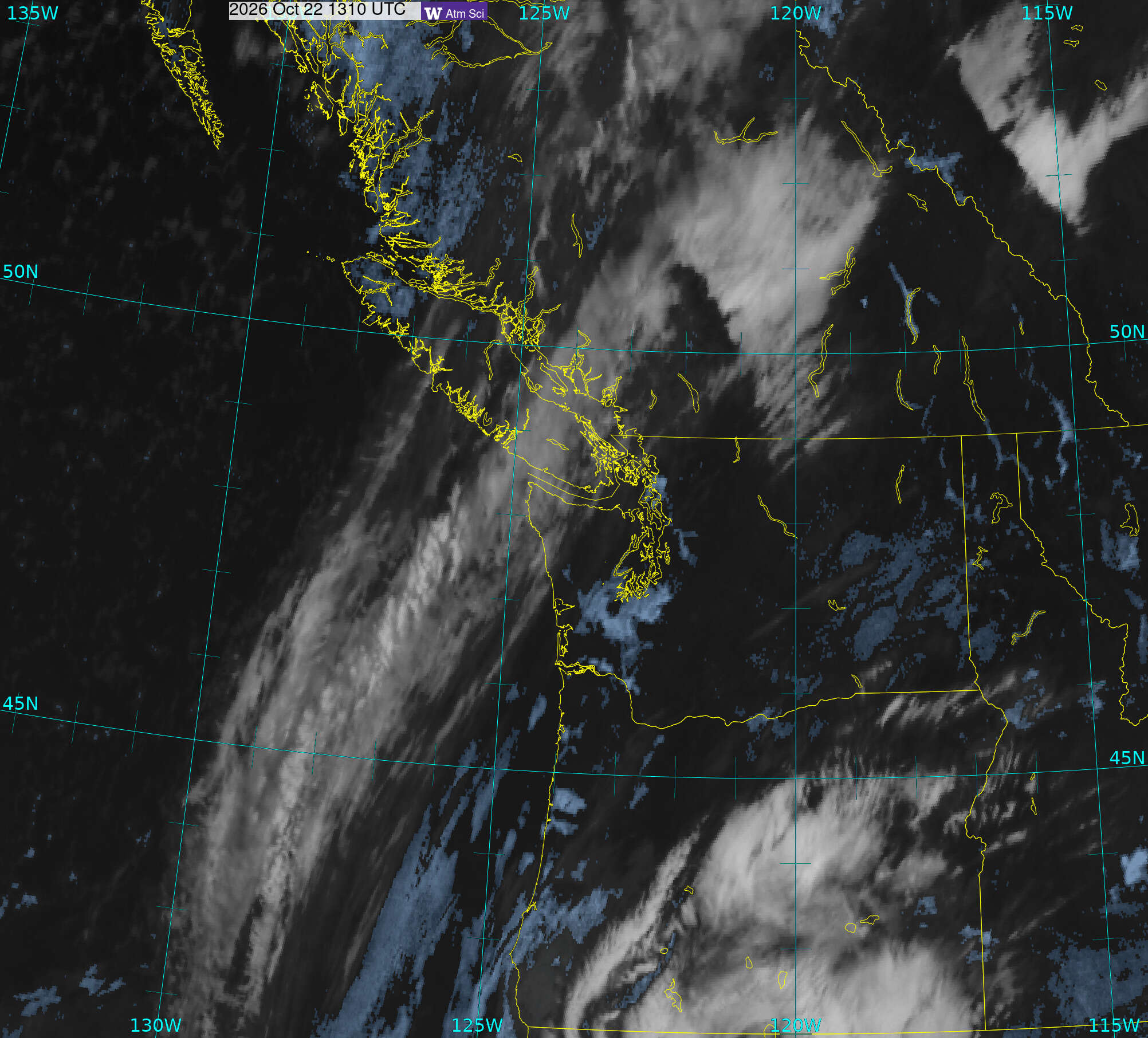 Northwest Satellite image from 22 Oct 2026 at 06:10 AM