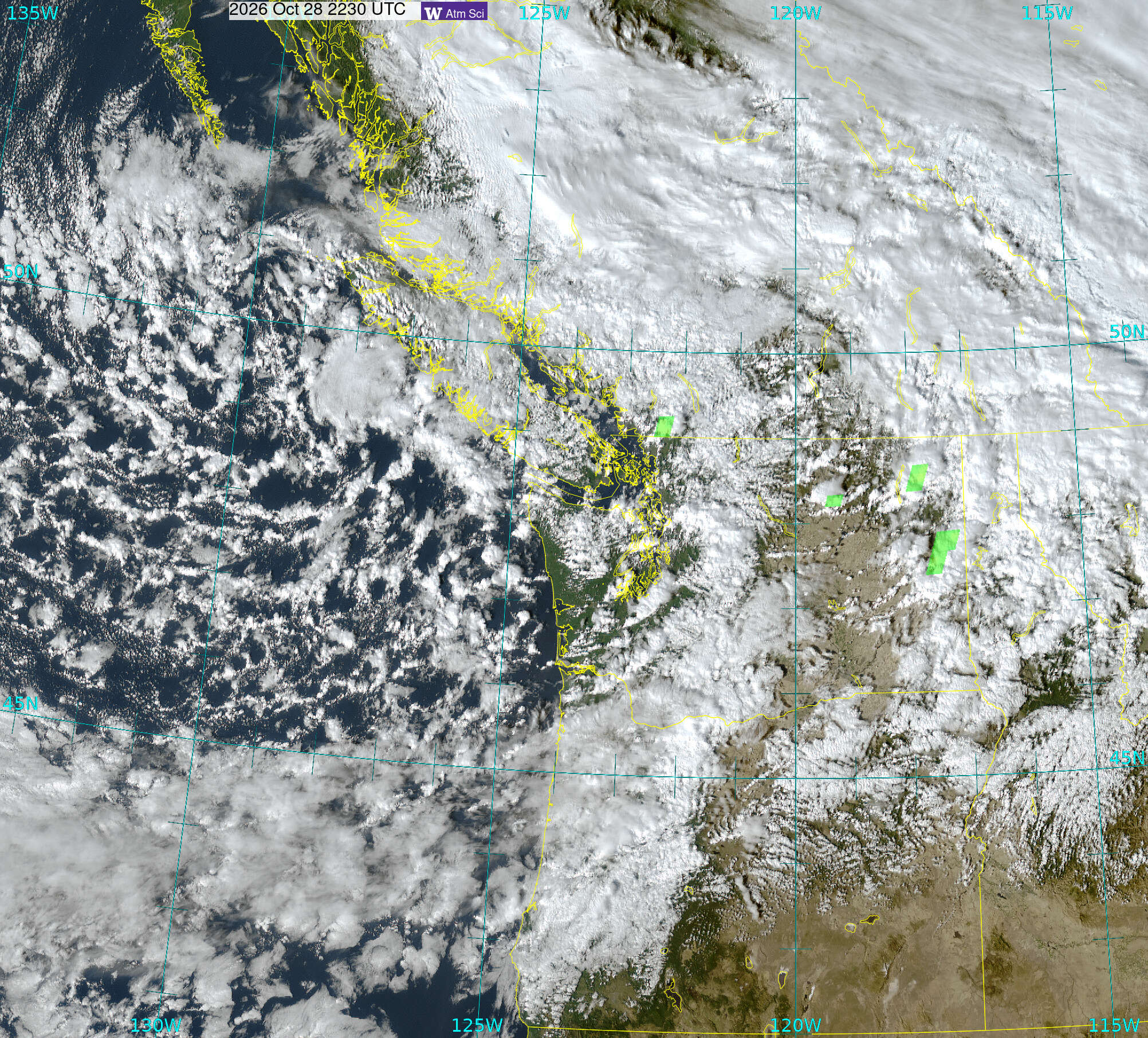 Northwest Satellite image from 28 Oct 2026 at 15:30 PM