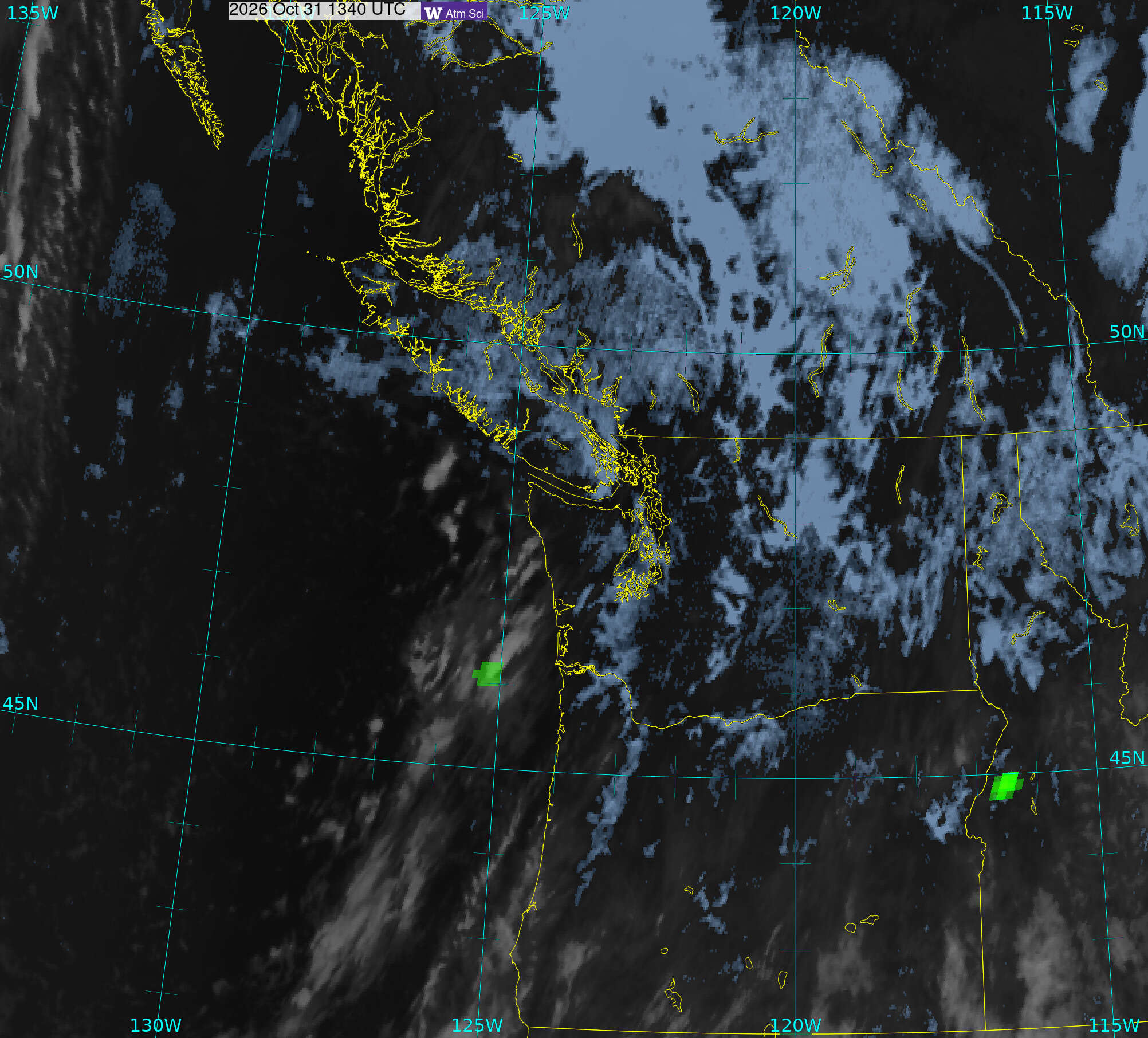 Northwest Satellite image from 31 Oct 2026 at 06:40 AM