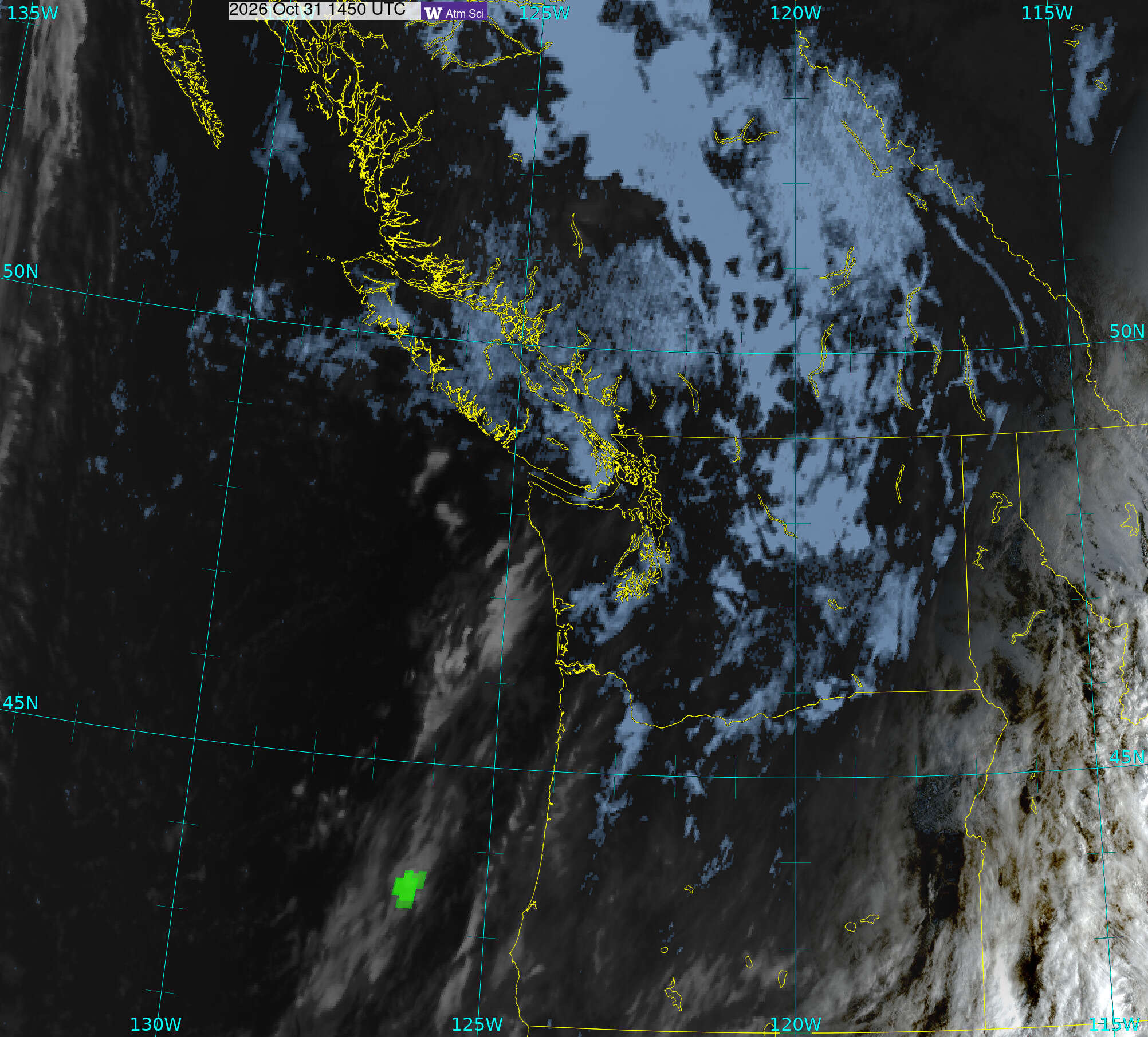 Northwest Satellite image from 31 Oct 2026 at 07:50 AM