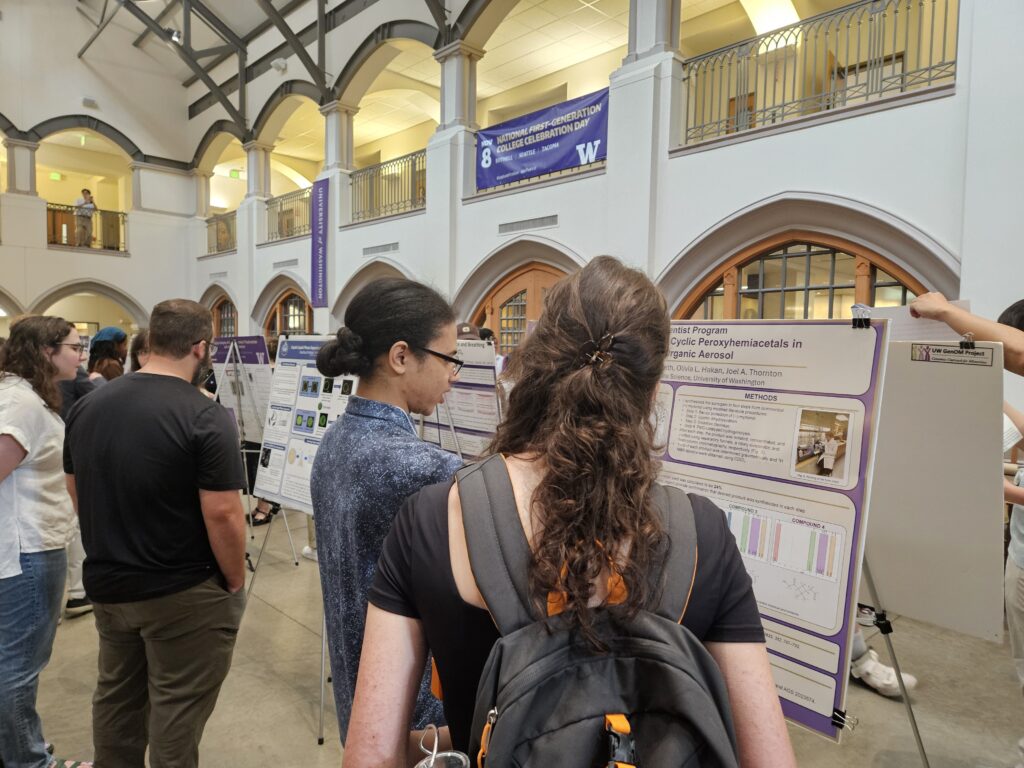 Undergraduate researcher Donte Moore presenting his results at the 2024 LSAMP poster symposium!